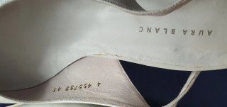 Zapato Abierto Nacarado  PIEL, Sin Estrenar.  40E