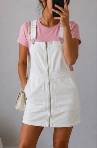 Vestido Vaquero Blanco peto talla M