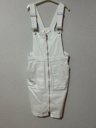 Vestido Vaquero Blanco peto talla M
