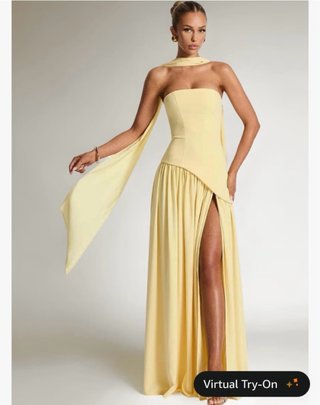 Vestido Largo de Boda con Bufanda Carotoe
