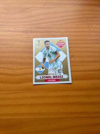Cromo Extra Sticker Oro Messi Mundial 2022