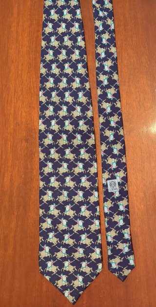 Corbata Loewe con estampado de caballos