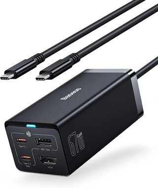 Cargador Baseus GaN 67W 4 Puertos USB-C HDMI