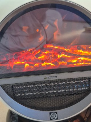 Stufa Elettrica Effetto Camino 1500W