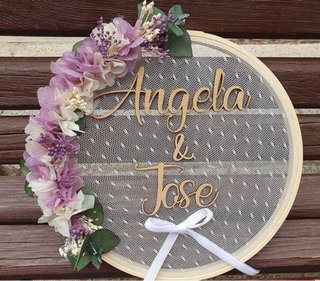 Bastidor porta alianzas bodas