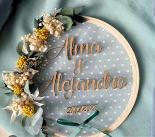 Bastidor porta alianzas bodas