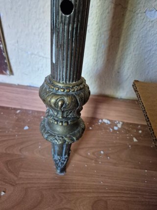 Cabecero Bronce y Cristal Tallado 1.35