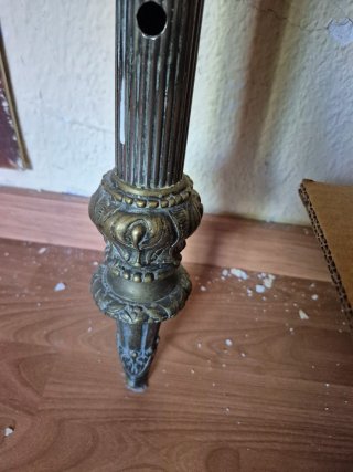 Cabecero Bronce y Cristal Tallado 1.35