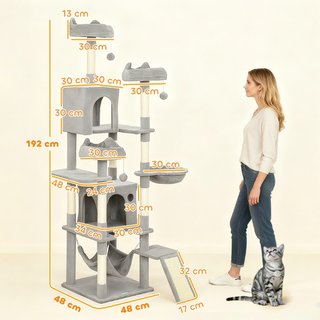 Árbol rascador para gatos con escalera