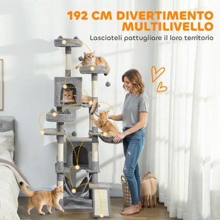 Árbol rascador para gatos con escalera