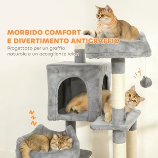 Árbol rascador para gatos con escalera
