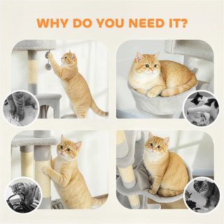 Árbol rascador para gatos con escalera