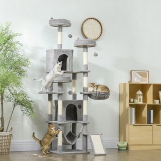 Árbol rascador para gatos con escalera