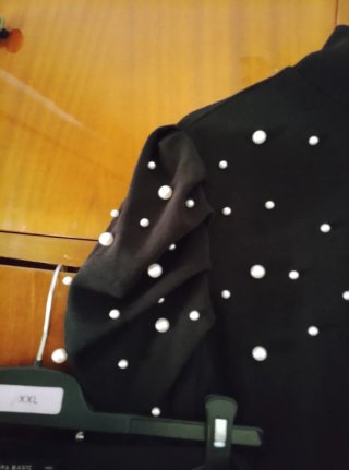 Conjunto Zara Negro con Perlas