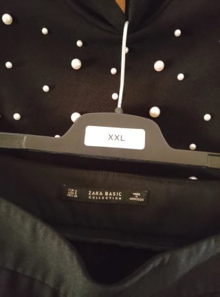 Conjunto Zara Negro con Perlas