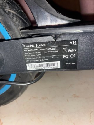 Patinete Eléctrico Ook-Tek V10