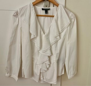 Blusa Lauren Ralph Lauren Blanca Talla M