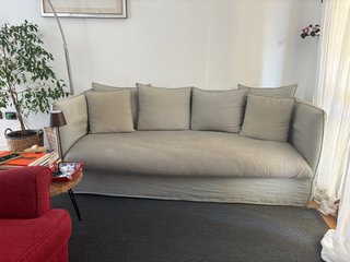 Divano Maison du Monde 3/4 posti lino grigio