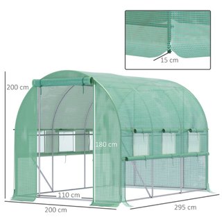 Invernadero para Huerto 3x2x2m en Acero y