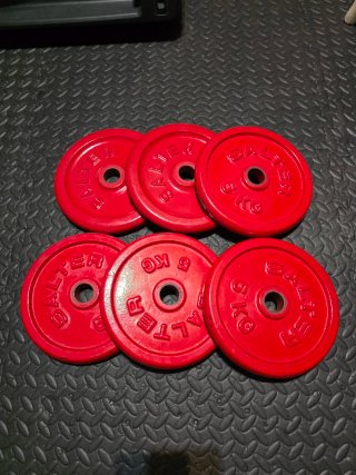 Set de Discos de Pesas y Barra Z. Diametro 30ø.