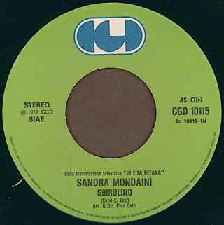 Sandra Mondaini Sbirulino / Rabarbaro 7" 45 RPM