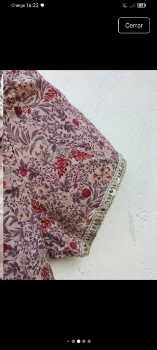 Camisa étnica bohemia vintage blockprint