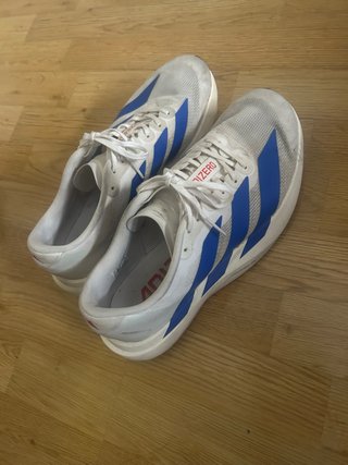 Zapatillas Adidas Adizero Blancas y Azules
