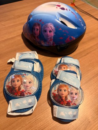 Set de Protección Frozen: Casco, Coderas y Rodille