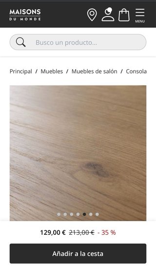Mueble recibidor efecto madera roble 70x35x75cm