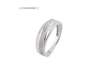 anillo oro 18k con piedra con circonita