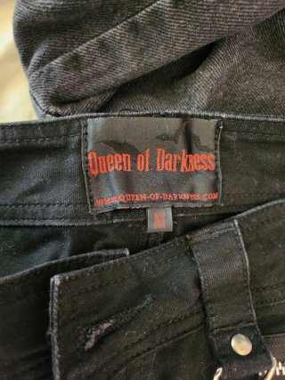 Pantalón campana gótico emo negro