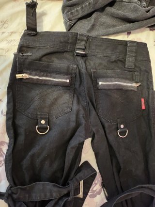Pantalón campana gótico emo negro