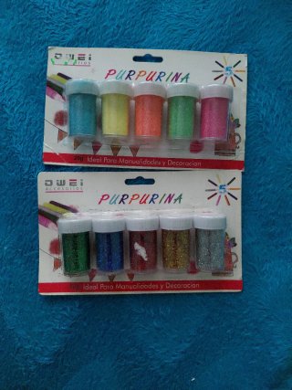 Kit 10 Purpurinas Colores Manualidades