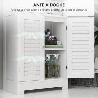 Armario alto de baño con 3 compartimentos y puerta