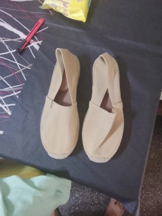 Zapatillas mujer beige talla 38 Loneta