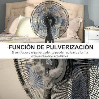 Ventilador Nebulizador Silencioso 90W 2,8L Negro