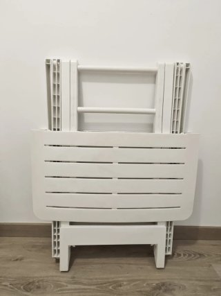 Conjunto mesa y 2 sillas jardín resina