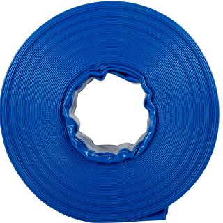 Tubo di Scarico Piatto in PVC 76 mm X 32 m Blu