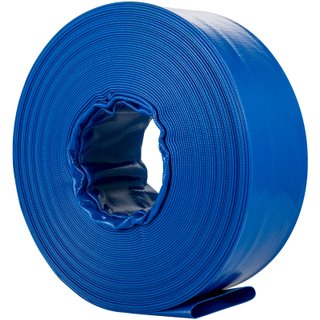 Tubo di Scarico Piatto in PVC 76 mm X 32 m Blu