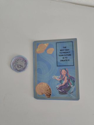 Set biglietto auguri e sigillo ceralacca sirena