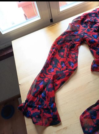 Vestido de gasa estampado sfera