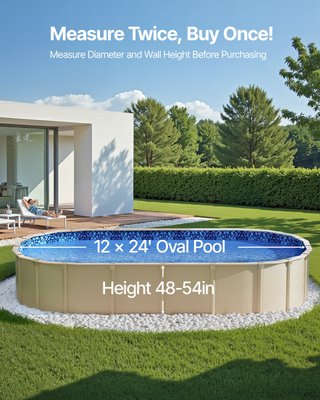Rivestimento Ovale per Piscina 366x732 cm Vinile