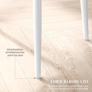 Pack 6 Sillas Comedor Cuero Sintético Blanco