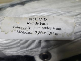 Red de Tenis de Polipropileno 12,80 x 1,07 m