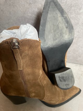 Botines Zara Ante Marrón Talla 37
