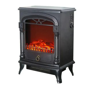 Chimenea eléctrica negra 1950 W, 37 x 23 x 51 cm