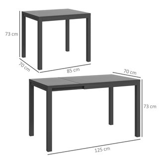 Mesa Jardín Extensible 85-125cm 4-6 Personas