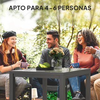 Mesa Jardín Extensible 85-125cm 4-6 Personas