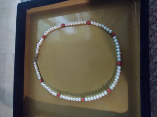 Gargantilla Perlas Río Coral Plata