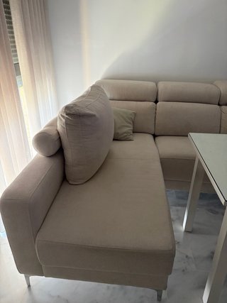 Sofá Cherlon Beige/Gris Tela